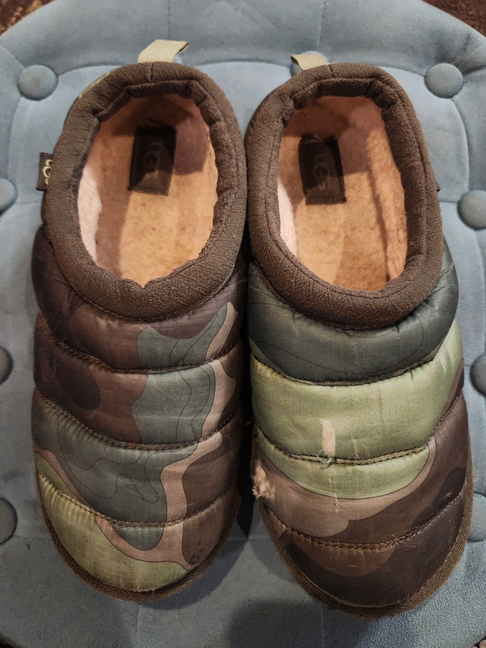 UGG Kids' Green Camo Slip-On Slippers
